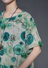 Load image into Gallery viewer, Boho Green Oversized Print Cotton Two Pieces Set Summer