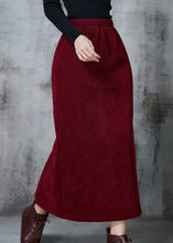 Load image into Gallery viewer, Boho Mulberry Side Open Corduroy Wraped Skirt Spring