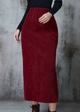 Load image into Gallery viewer, Boho Mulberry Side Open Corduroy Wraped Skirt Spring