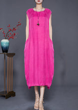 Load image into Gallery viewer, Boho Rose O-Neck Draping Silk Beach Dress Summer