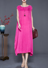 Load image into Gallery viewer, Boho Rose O-Neck Draping Silk Beach Dress Summer