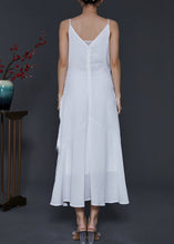 Load image into Gallery viewer, Boho White Tasseled Chiffon Sundress Summer