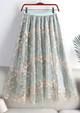 Load image into Gallery viewer, Boutique Apricot Embroidered Elastic Waist Tulle Skirts Spring