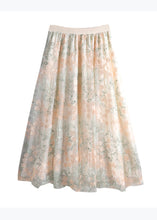 Load image into Gallery viewer, Boutique Apricot Embroidered Elastic Waist Tulle Skirts Spring