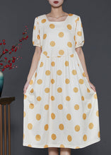 Load image into Gallery viewer, Boutique Beige Square Collar Print Cotton Long Dresses Summer