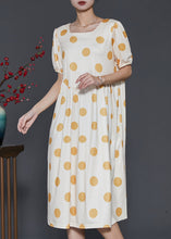 Load image into Gallery viewer, Boutique Beige Square Collar Print Cotton Long Dresses Summer