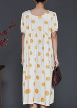 Load image into Gallery viewer, Boutique Beige Square Collar Print Cotton Long Dresses Summer