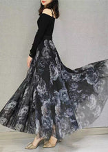 Load image into Gallery viewer, Boutique Black Elastic Waist Exra Large Hem Tulle Skirt Spring