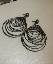 Load image into Gallery viewer, Boutique Black Stainless Steel Alloy Hollow Out Drop Earrings