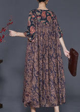 Load image into Gallery viewer, Boutique Coffee Oversized Print Silk Maxi Dresses Summer