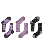 Load image into Gallery viewer, Boutique Fashion Purple Jacquard Cotton Mid Calf Socks