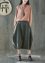 Load image into Gallery viewer, Boutique White stripes Pockets lantern Cotton Linen Summer Skirt