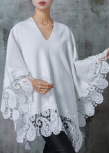 Load image into Gallery viewer, Boutique White Oversized Patchwork Lace Long Smock Spring