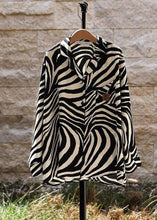 Load image into Gallery viewer, Boutique Zebra Pattern Peter Pan Collar Button Two Piece Set Long Sleeve