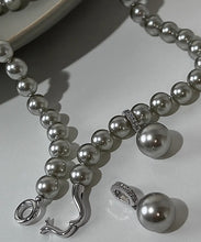 Load image into Gallery viewer, Brief Grey Pearl Tassel Pendant Necklace