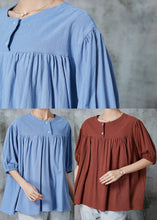 Load image into Gallery viewer, Caramel Cotton Shirt Tops Oversized Summer