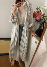 Load image into Gallery viewer, Casual Beige Peter Pan Collar Button Maxi Shirts Dresses Spring