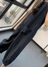 Load image into Gallery viewer, Casual Black Chinese Button Pockets Patchwork Linen Jumpsuits Summer