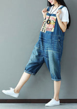 Load image into Gallery viewer, Casual Blue Oversized Applique Cotton Denim Jumpsuit Spring