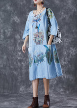 Load image into Gallery viewer, Casual Blue Oversized Patchwork Pockets Denim Party Dress Summer