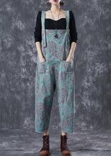 Load image into Gallery viewer, Casual Blue Oversized Print Denim Jumpsuits Summer