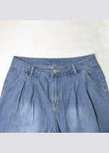 Load image into Gallery viewer, Casual Blue Pockets Denim Wide Leg Pants Spring