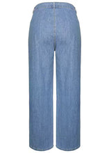 Load image into Gallery viewer, Casual Blue Pockets Denim Wide Leg Pants Spring