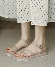 Load image into Gallery viewer, Casual Khaki Buckle Strap Splicing Water Sandals Peep Toe