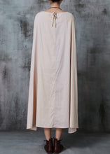 Load image into Gallery viewer, Casual Khaki Oversized Patchwork Cotton Dress Summer