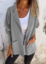 Load image into Gallery viewer, Casual Khaki Peter Pan Collar Pockets Coats Fall