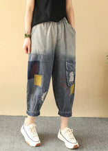 Load image into Gallery viewer, Casual Loose Gradient Color Elastic Waist Ripped Jeans Summer