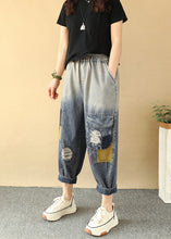 Load image into Gallery viewer, Casual Loose Gradient Color Elastic Waist Ripped Jeans Summer