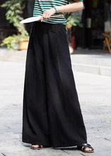 Load image into Gallery viewer, Casual Mulberry Pockets Elastic Waist Cotton Wide Leg Pants Summer