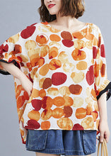 Load image into Gallery viewer, Casual Orange Dot Print T Shirt Summer