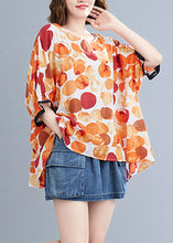 Load image into Gallery viewer, Casual Orange Dot Print T Shirt Summer