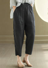 Load image into Gallery viewer, Casual Orange Pockets Elastic Waist Linen Pants Summer