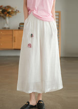 Load image into Gallery viewer, Casual Pink Pockets Lace Up Elastic Waist Linen Wide Leg Pants Summer