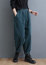 Load image into Gallery viewer, Casual Red Pockets Elastic Waist Corduroy Warm Fleece Pants Winter