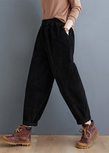 Load image into Gallery viewer, Casual Red Pockets Elastic Waist Corduroy Warm Fleece Pants Winter