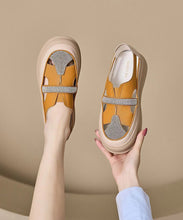 Load image into Gallery viewer, Casual Zircon Splicing Hollow Out Platform Walking Sandals Yellow