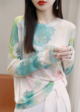 Load image into Gallery viewer, Chain Print Patchwork Silk Cotton Top O Neck Long Sleeve