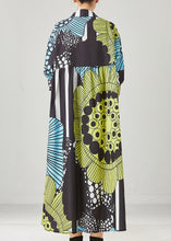 Load image into Gallery viewer, Chic Black Oversized Print Cotton Maxi Dresses Spring