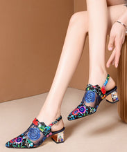 Load image into Gallery viewer, Chic Blue Zircon Breathable Mesh Splicing Chunky Sandals