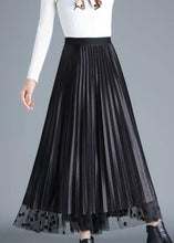 Load image into Gallery viewer, Chic Coffee Dot High Waist Tulle Pleated Skirt Spring