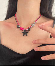 Load image into Gallery viewer, Chic Colorblock Stainless Steel Alloy Star Pendant Necklace