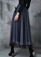 Load image into Gallery viewer, Chic Grey Exra Large Hem Patchwork Tulle Pleated Skirt Spring