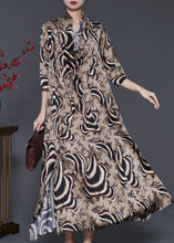 Load image into Gallery viewer, Chic Khaki Asymmetrical Leopard Print Silk Dresses Summer