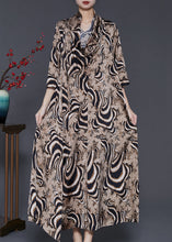 Load image into Gallery viewer, Chic Khaki Asymmetrical Leopard Print Silk Dresses Summer