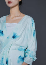 Load image into Gallery viewer, Chic Light Blue Backless Tie Dye Vacation Dresses Spring