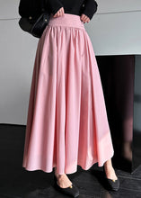 Load image into Gallery viewer, Chic Pink Zippered High Waist Cotton Skirts Spring